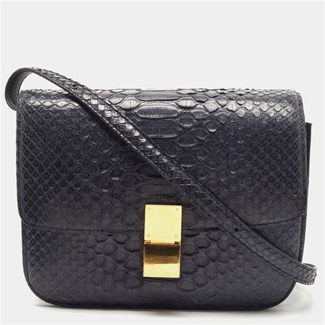 celine classic box navy blue|Celine pursebop box bag.